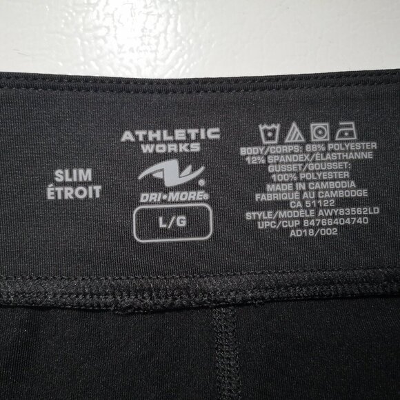 2 Pair of Athletic Works Dri More Slim Ladies Size Large Black / Grey Pants - Picture 3 of 12